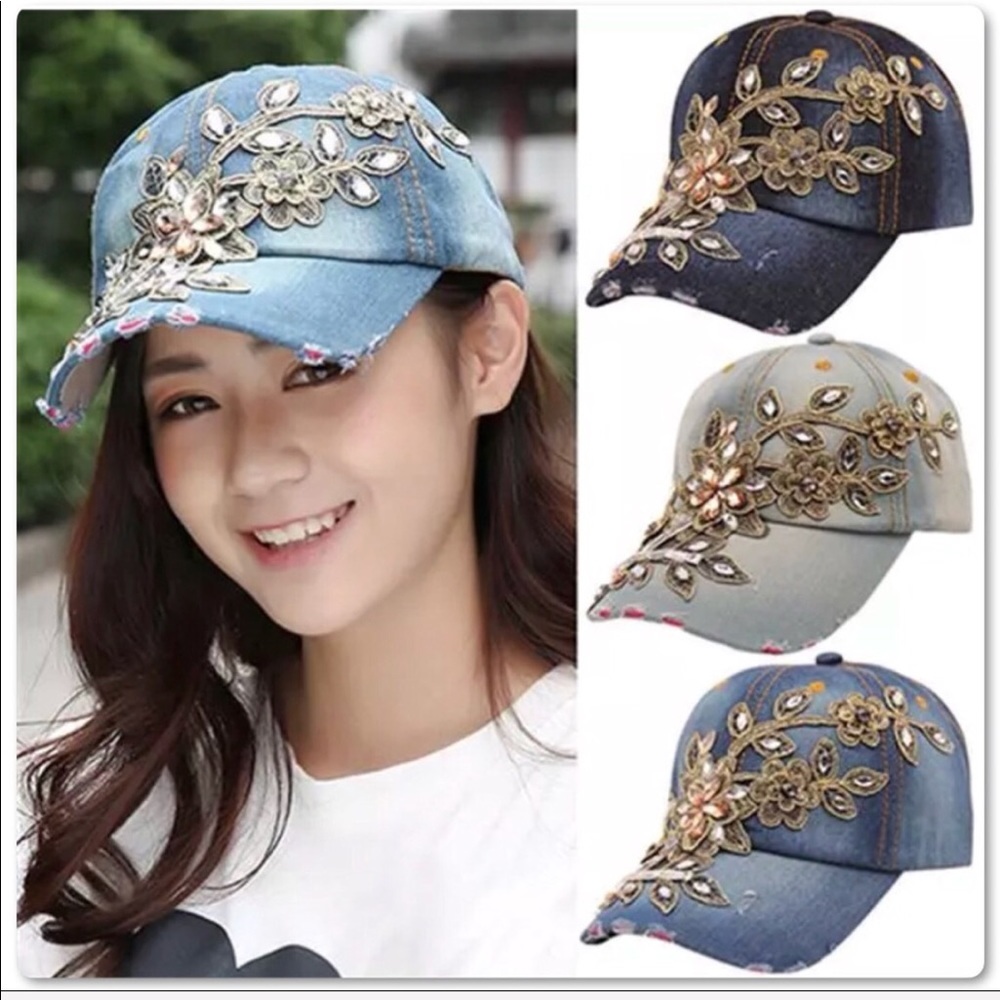 ♨️SALE <LAST>Distressed Denim Baseball Caps Hats - Picture 5 of 5